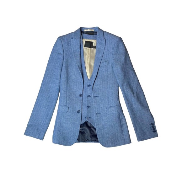 ASOS Other - ASOS Men’s US 32" Blue Sport Coat Suit Jacket and Matching Vest 2 Button Blazer